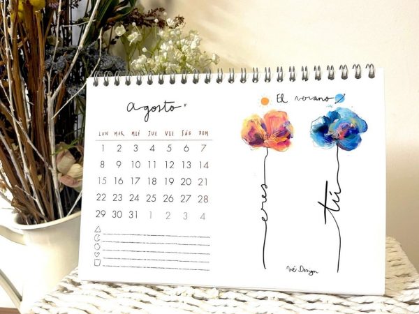 Calendario de mesa Brava y colorida
