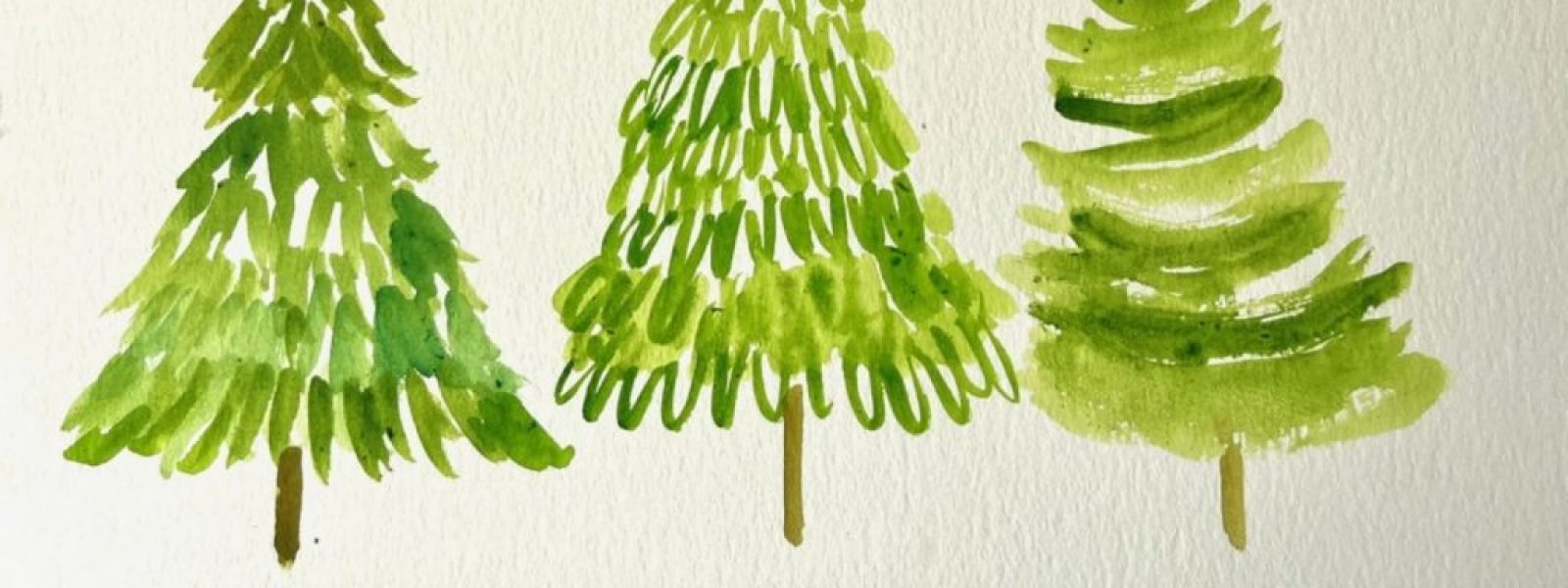 5 ideas de dibujos de Navidad con acuarelas fáciles + PLANTILLA