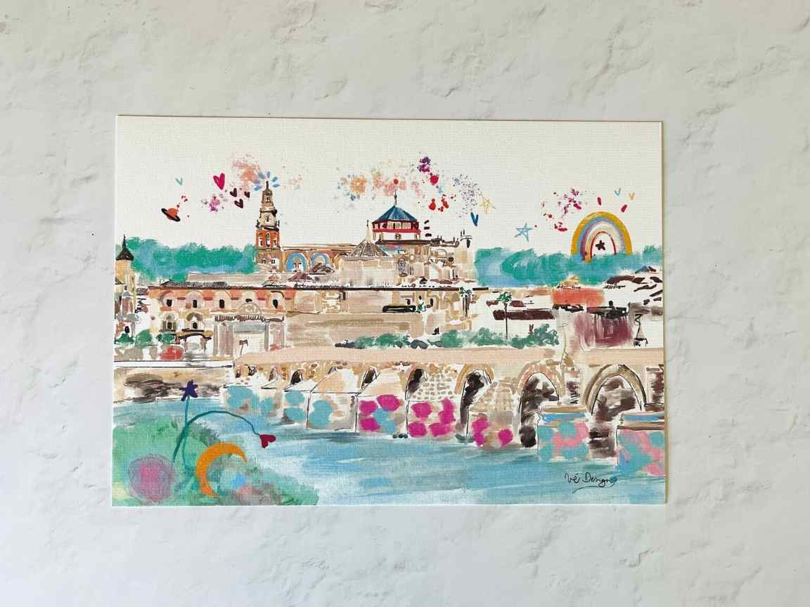 Láminas decorativas ciudades Córdoba y su puente