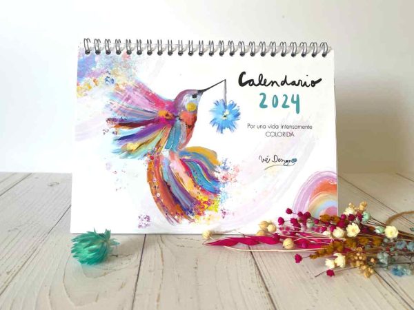 Calendario de mesa brava y colorida