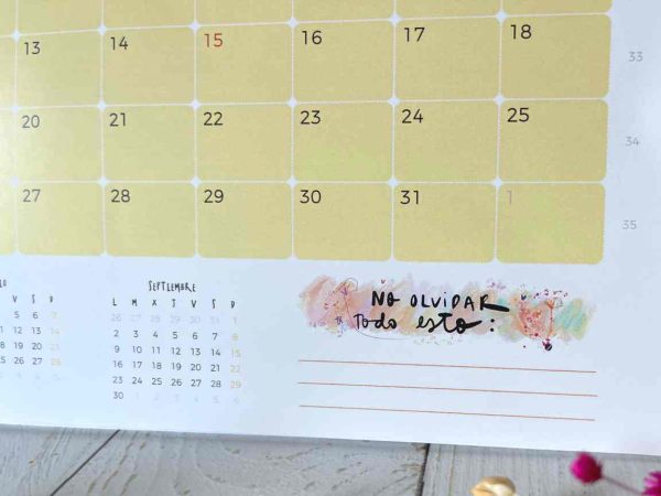 Calendario de mesa Brava y Colorida