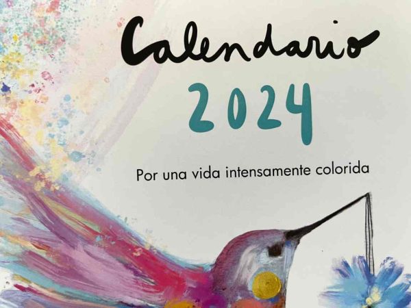 Calendario de pared brava y colorida 2024