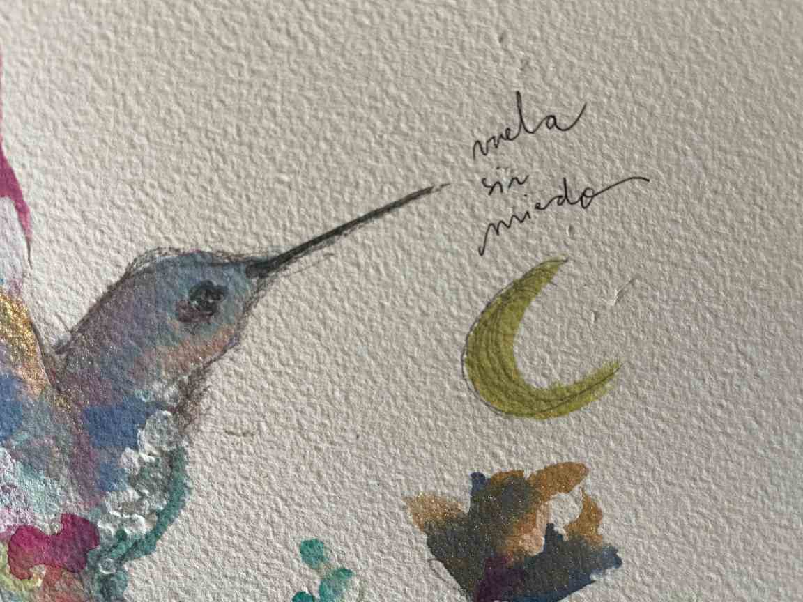 COLIBRÍ DE ACUARELA Y ACRÍLICO 3 pintar pájaros en acuarela