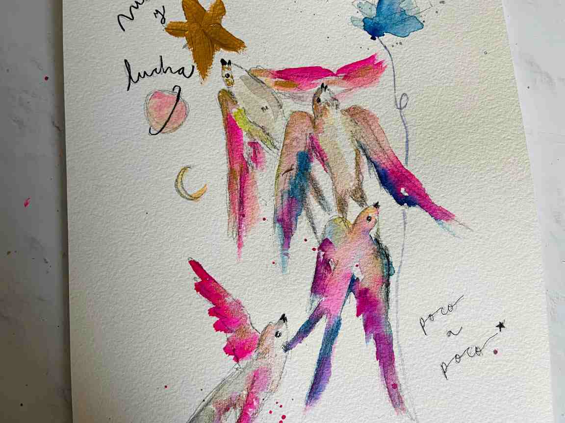 PAJARITOS EN ACUARELA 3 PAJARITOS EN ACUARELA - Imagen 3