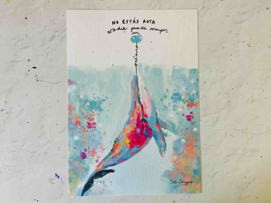 lámina decorativa ballena viva