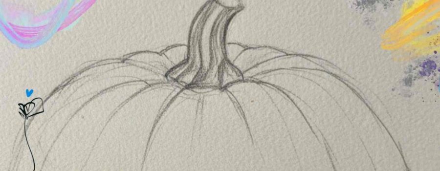 Cómo pintar una calabaza de Halloween en acuarela: tutorial fácil en 4 pasos